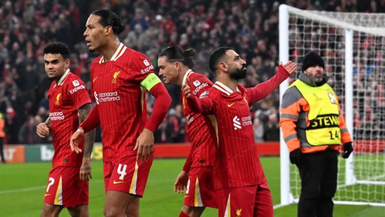 Liverpool Menang Tipis 2-1 atas Lille, Salah Ukir Sejarah Eropa 1 LIGA CHAMPIONS— Liverpool sukses mengandaskan Lille dengan skor tipis 2-1 dalam laga matchday 7 League Phase Liga Champions 2024/2025 yang digelar di Anfield, Rabu (22/1) dini hari WIB.