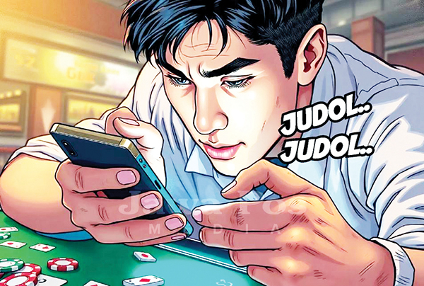 ILUSTRASI— Judi online.