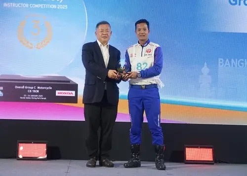 PRESTASI- Instruktur safety riding PT Astra Honda Motor meraih posisi ketiga dalam pentas The 3rd Asia-Oceania Honda Safety Instructor Competition 2025.