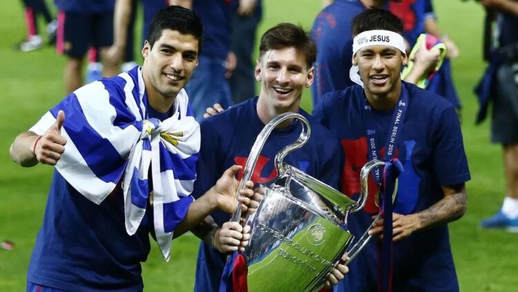 Neymar Jr Buka Kesempatan Reuni Dengan Messi dan Suarez di Inter Miami 1 TRIO MSN— Trio MSN Lionel Messi, Neymar Jr dan Luis Suarez di Barcelona.