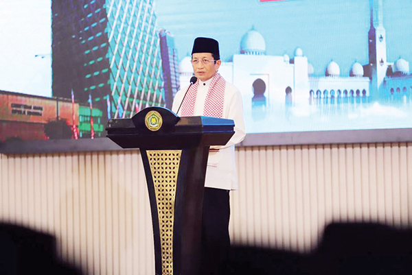 Isra Mikraj Penting Jadi Pangkalan Pendaratan untuk Menjemput Ramadan 1 PERINGATANISRA MIKRAJ— Menteri Agama Nasaruddin Umar saat Peringatan Isra Mikraj tingkat kenegaraan yang berlangsung di kantor Kementerian Agama (Kemenag), Jakarta, pada Kamis (30/1).