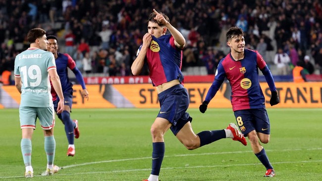 Drama Gol di Stadion Olimpic, Barcelona dan Atletico Madrid Imbang 4-4 di Leg Pertama Copa del Rey 1 DUEL SENGIT— Barcelona bermain imbang 4-4 lawan Atletico Madrid dalam duel sengit leg pertama babak semifinal Copa del Rey di Stadion Olimpic Luis Companys, Rabu (26/2) dini hari WIB.