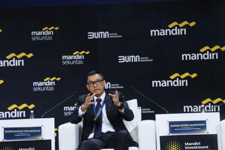 Di Mandiri Investment Forum, Dirut PLN Ajak Kolaborasi untuk Transisi Energi 1 menjadi panelis --Direktur Utama PLN, Darmawan Prasodjo ketika menjadi salah satu panelis dalam agenda Mandiri Investment Forum 2025 pada Selasa (11/2) di Jakarta.
