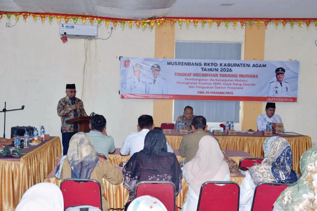 Sekda Agam Hadiri Musrenbang RKPD 2026 Di Kecamatan Tanjung Mutiara