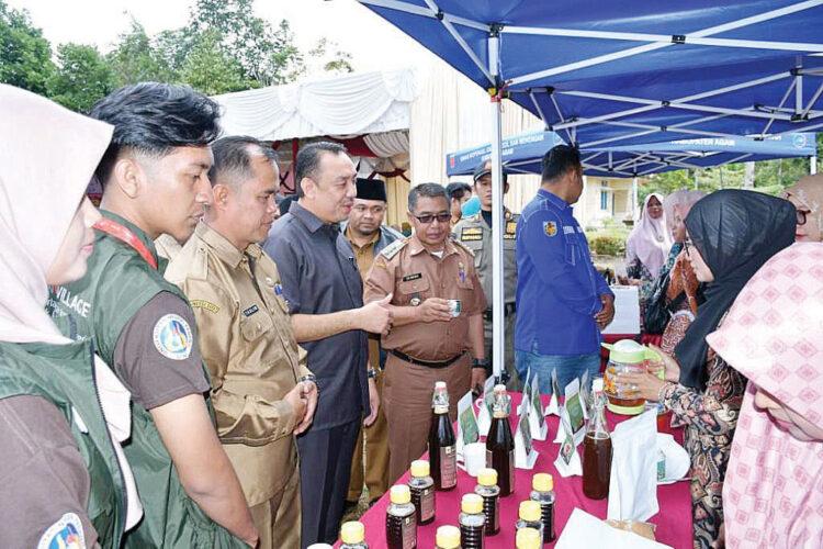 Wakil Bupati Dorong Pemasaran Produk UMKM dengan Digitalisasi 1 PELUNCURAN PROGRAM— Wakil Bupati Agam, H. Muhammad Iqbal, S.E., M.Com, luncurkan program Sosial Project Innovillage 2024 di Halaman Kantor Camat Malalak, Selasa (25/2).