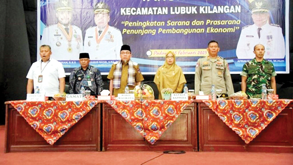 Wawako Padang Berharap Musrenbang Kecamatan Sejalan dengan Progul 1 PEMBUKAAN MUSRENBANG— Wawako Padang Maigus Nasir, membuka kegiatan Musrenbang Kecamatan Lubukkilangan, Selasa (25/2).