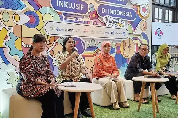 Penyandang Disabilitas Perempuan dan Kelompok Rentan Tagih Komitmen Pemerintah Implementasikan GEDSI 1 JUMPA PERS— Jumpa pers INKLUSI bahas kebijakan yang masih belum inklusif untuk kaum disabilitas, perempuan dan masyarakat rentan di Jakarta, Selasa (18/3).