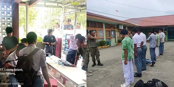 Bolos Pesantren Ramadhan, Asyik Merokok dan Main Games Online, 10 Pelajar Diamankan di Warnet 1 DIAMANKAN SATPOL PP— Sebanyak sepuluh pelajar diamankan petugas Satpol PP di sebuah warnet) di kawasan Jalan Belanti Raya, Kecamatan Padang Utara, Rabu (19/3). Pelajar kedapatan bolos saat Pesantren Ramadhan di sekolah.