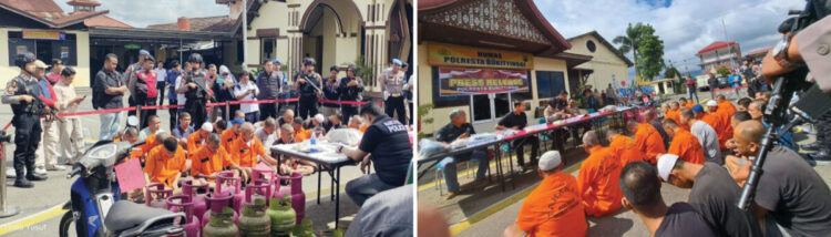 Pengungkapan Kasus Dua Bulan Pertama 2025, Pencabulan jadi Kasus Menonjol di Bukittinggi 1 PRESS RELEASE— Polresta Bukittinggi, menggelar press release pengungkapan kasus yang ditangani selama Januari dan Februari 2025, di Mapolresta Bukittinggi, Selasa (11/3).