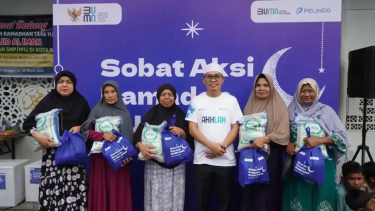 Dukung Misi Asta Cita Ke-8, Pelindo Gelar Program Sobat Aksi Ramadan 1 Pelindo Teluk Bayur gelar program Sobat Aksi Ramadhan di masjid Al Iman, Kota Padang.