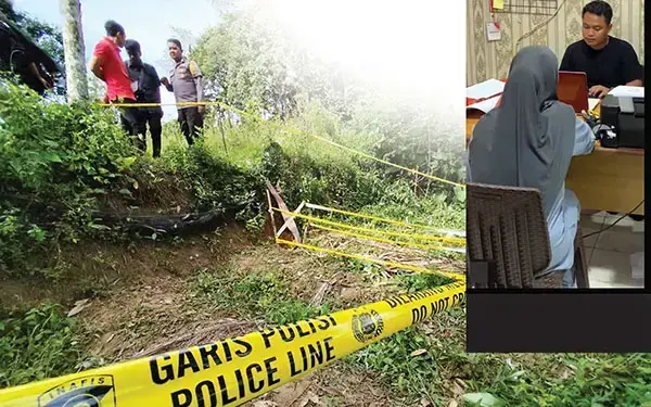 Hamil dari Hasil Hubungan Gelap, Oknum Guru Aborsi Kandungan Usia 5 Bulan, Janinnya Dikubur di Kebun 1 ABORSI— Oknum guru yang melakukan aborsi ditangkap jajaran Polres Limapuluh Kota. Sedangkan di lokasi dikuburnya janin hasil aborsi sudah dipasangi police line.