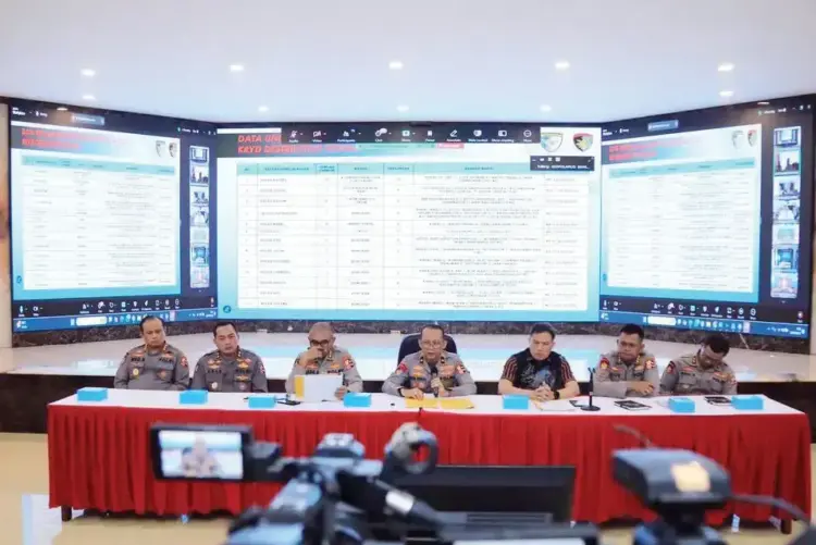 UNGKAP KASUS— Baharkam Polri mengungkap hasil operasi yang mereka laksanakan selama 60 hari.