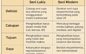 perbedaan seni lukis dan seni modern