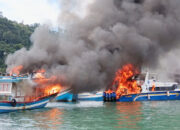 2 Kapal Terbakar di Pelabuhan Samudera Bungus, Satu Milik Pemkab Mentawai