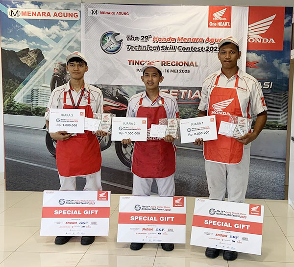 PT Menara Agung Gelar Technical Skill Contest 2025 1 JUARA-Para juara Technical Skill Contest yang diselenggarakan PT Menara Agung untuk tingkat regional.