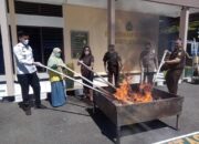 Kejari Pessel Bersama Forkopimda Musnahkan BB Tindak Pidana Umum, Ratusan Gram Sabu dan Daun Ganja Kering Dibakar  