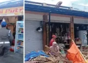 Langgar Batas Area, 30 Kios Pedagang di Gerbang TMSBK Ditertibkan