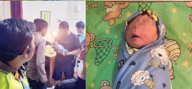 BAYI— Kondisi bayi perempuan yang ditemukan di teras rumah warga di Kompleks Perumahan Puri Lestari, Kelurahan Parak Laweh Nan XX, Kecamatan 
Lubuk Begalung.