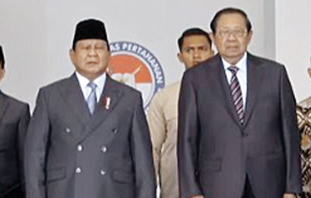 Prabowo Ngaku Punya Sejarah Khusus dengan SBY 1 PERESMIAN— Presiden RI, Prabowo Subianto bersama dengan Presiden RI ke-6, Susilo Bambang Yudhoyono (SBY) saat peresmian Kampus Bhinneka Tunggal Ika Universitas Pertahanan (Unhan).