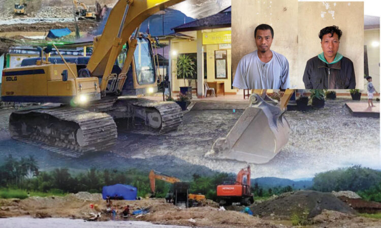 Lagi, Ditreskrimsus Polda Sumbar Tindak Tambang Emas Ilegal, Dua Pelaku Ditangkap, Ekskavator Disita 1 TAMBANG ILEGAL— Dua pelaku tambang emas ilegal ditangkap Tim Ditreskrimsus Polda Sumbar di Nagari Padang Mantinggi Utara, Kecamatan Rao, Kabupaten Pasaman, dengan barang bukti ekskavator.