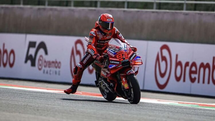 Incar Kemenangan di MotoGP Belanda, Marc Marquez Punya Peluang Samai Rekor Legenda Italia 1 BALAPAN— Aksi Marc Marquez saat balapan di seri Italia, yang berlangsung Minggu (22/6) yang lalu.