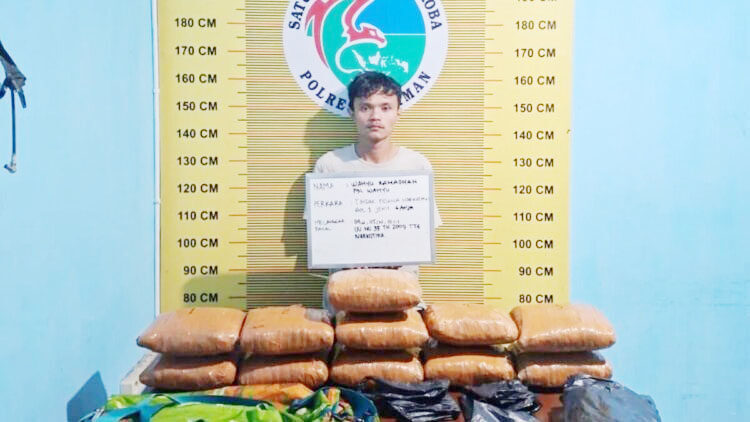 Kendarai Yamaha Mio, Pemuda asal Bukittinggi Kedapatan Bawa 11 Kg Ganja 1 GANJA— Pelaku WR yang kedapatan membawa 11 Kg ganja diamankan di Mapolres Pasaman.