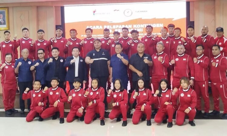 PB Pertacami Kirim 22 Atlet ke World MMA Championship dan AMMA Youth Championship, Menpora Dito Ariotedjo Harap Bisa Tembus Olimpiade 1 PELEPASAN ATLET— PB Pertacami melepas sebanyak 22 atlet MMA untuk dua ajang bergengsi, termasuk Kejuaraan Dunia 2025 di Sao Paolo, Brasil.
