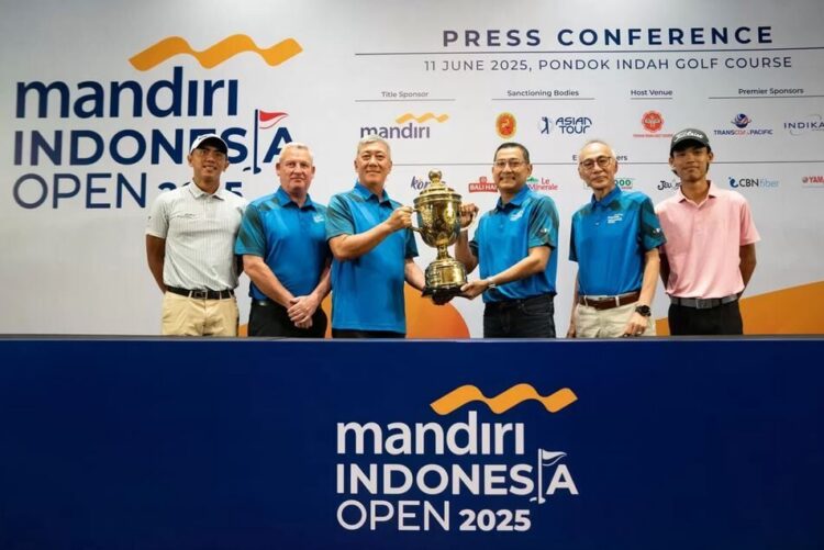 Akselerasi Prestasi Golf Indonesia, Mandiri Indonesia Open 2025 Siap Digelar 1 PRESS CONFERENCE— Press Conference Turnamen Golf Profesional Mandiri Indonesia Open 2025 dengan total hadiah sebesar USD500.000 atau sekitar Rp8,15 miliar di Jakarta, Rabu (11/6).