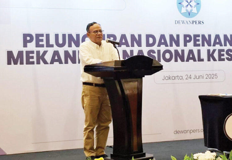 Tingkatkan Keselamatan Wartawan, Dewan Pers Teken SKB Dengan LPSK dan Komnas Perempuan 1 Ketua Dewan Pers Komaruddin Hidayat.