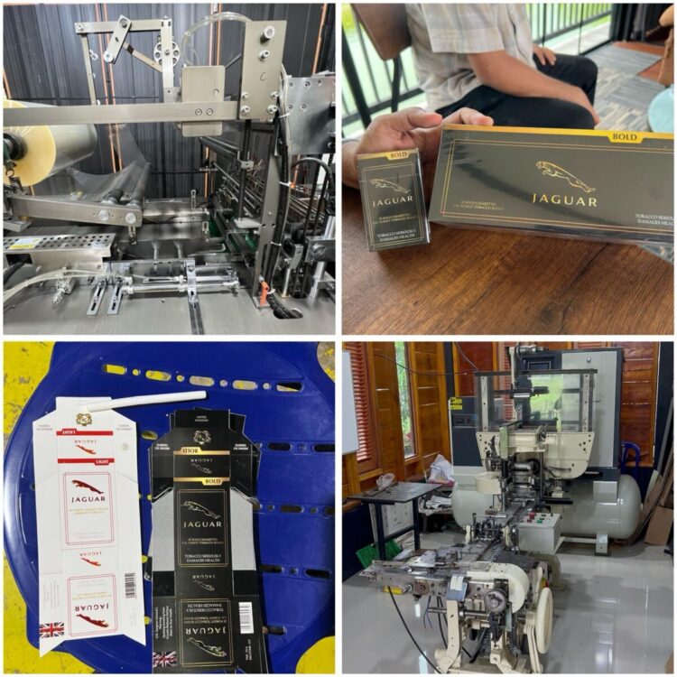 Ditreskrimsus Polda Sumbar ‘Bongkar’ Pabrik Rokok Ilegal, Bermerek Jaguar, Produksi Ribuan Batang Per Hari 1 ROKOK-Pabrik rokok ilegal digerebek Tim Ditreskrimsus Polda Sumbar di Jorong Babussalam, Nagari Pasie Laweh, Kecamatan Sungai Tarab, Kabupaten Tanahdatar.