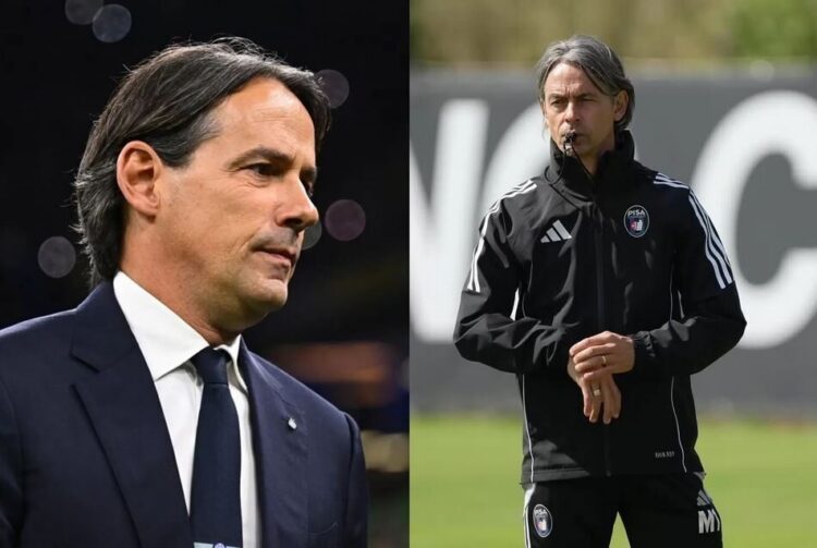 Simone Inzaghi (kiri) dan Filippo Inzaghi.