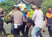 Pemotor Ditemukan Tergeletak di Tengah Jalan, Dibawa ke RS, Identitas Belum Diketahui