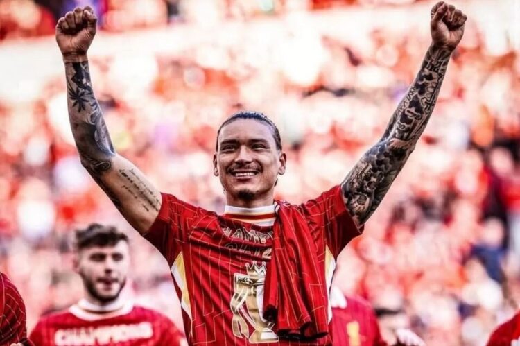 Napoli Serius Gaet Darwin Nunez dari Liverpool, De Laurentiis Turun Tangan 1 PENYERANG— Penyerang Liverpool Darwin Nunez.