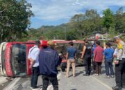 Mobil Damkar Terbalik di Tikungan, 5 Personel Terluka, Salah satunya Patah Tulang, Hendak Menuju Lokasi Kebakaran Lahan