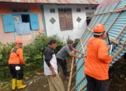 Dua Rumah di TPL Diterpa Angin Kencang, Pemko Beri Bantuan