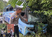 Bus ANS Seruduk Truk Pengangkut Ayam, Satu Tewas dan Satu Luka Parah