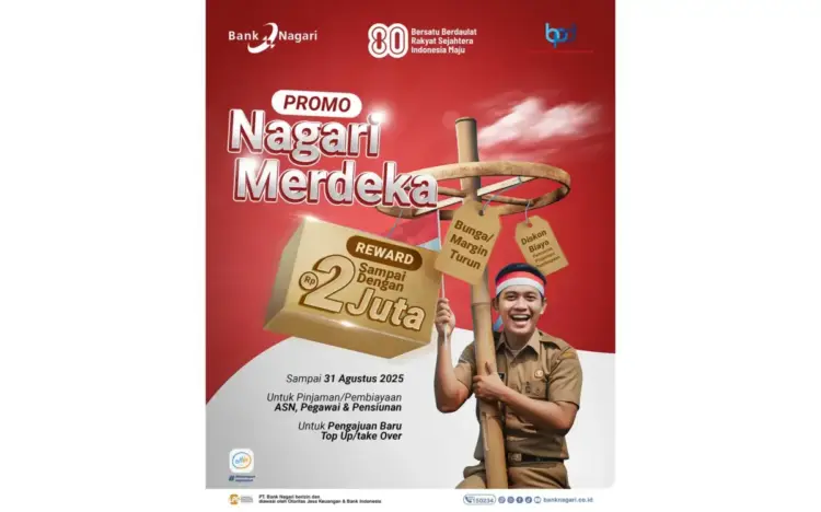 Bank Nagari Hadirkan Promo HUT ke-80 Republik Indonesia, Diperuntukkan bagi ASN, PPPK dan Pensiunan 1 Berita Bank Nagari Hal 1