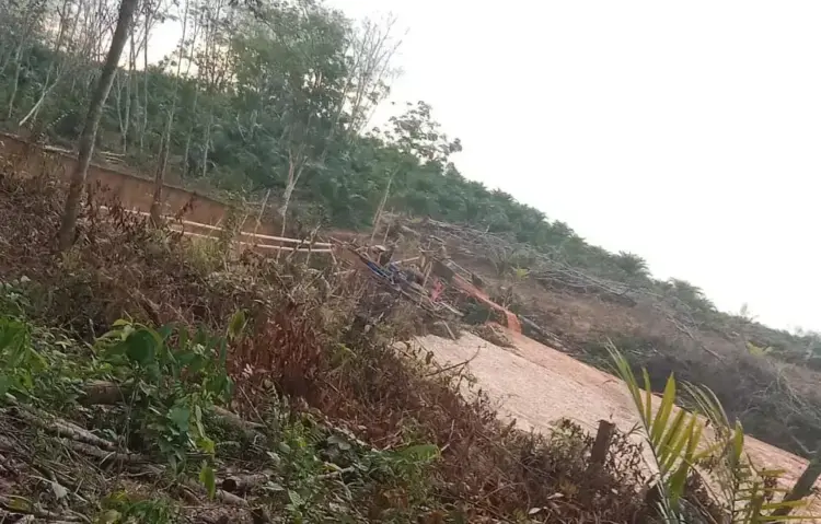 Tambang Emas Ilegal Menjamur di Dharmasraya, Milik Warga Lokal hingga dari Jawa, APH Diminta Turun Tangan 1 TAMBANG ILEGAL— Penampakan salah satu tambang emas ilegal di sepanjang aliran Sungai Koto Balai, Kecamatan Koto Baru, Kabupaten Dharmasraya.