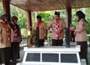 Jelang Peringatan Hari Pramuka ke-64, Kwarcab Kota Sawahlunto Ziarah ke Makam Pahlawan Nasional 