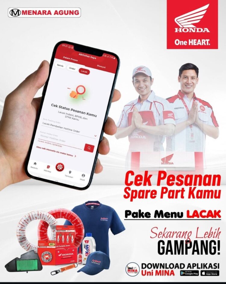 Aplikasi Uni MINA Menara Agung, Mudahkan Konsumen Melacak Pesanan Sparepart 1 UNI MINA—PT Menara Agung menghadirkan Aplikasi Uni MINA yang memiliki beragam fitur untuk memberikan pelayan terbaik kepada pelanggan setianya.
