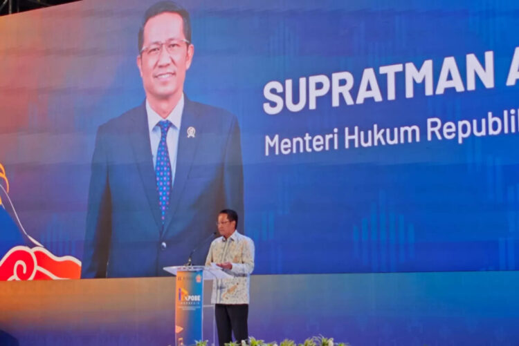 Menteri Hukum Minta Maaf dan Akui Lalai Soal Pengaturan Royalti, Janji Tak Teken Aturan jika Belum Jelas 1 MINTA MAAF—Menteri Hukum Supratman Andi Agtas menyampaikan permintaan maaf saat membuka IP Xposes di gedung Smesco Jakarta.