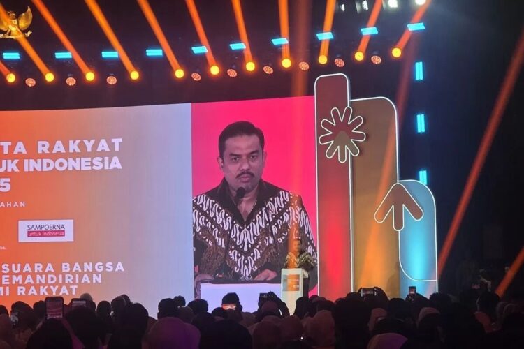 Aplikasi Sapa UMKM Siap Diluncurkan, Dukung 57 Juta Pengusaha Kecil Indonesia 1 PESTA RAKYART—Maman Abdurrahman dalam acara Pesta Rakyat untuk Indonesia 2025 di Gedung Smesco Indonesia, Jakarta Selatan.