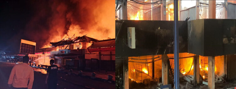 Blok Barat Pasar Kota Payakumbuh Membara, 267 Toko dan 185 Kios Ludes Dilalap si Jago Merah, Kerugian lebih Rp 190 Miliar, Polisi Selidiki Sumber Api 1 KEBAKARAN— Kondisi Blok Barat Pasar Kota Payaakumbuh yang terbakar pada Selasa (26/8) sekitar pukul 04.30 WIB.