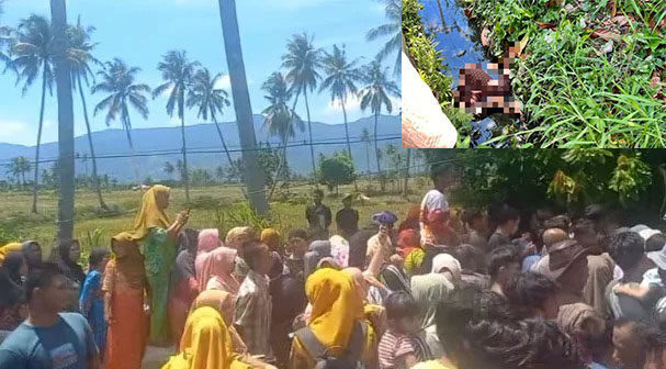 Geger! Ada Mayat Perempuan dalam Selokan, Posisi Telungkup, Kepala Terbenam 1 MAYAT— Warga berkerumun menyaksikan mayat perempuan dalam selokan di Jorong Binubu, Nagari Sontang Cubadak, Kecamatan Padang Gelugur, Kabupaten Pasaman.