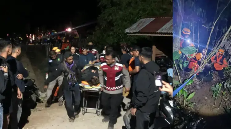 Mahasiswa KKN Unand dan Walinagari Tersesat di Hutan Bukik Limbo Timbulun, 24 Orang Ditemukan dengan Kondisi Lemah 1 EVAKUASI— Tim SAR gabungan bersama warga mengevakuasi mahasiswa KKN Unand yang tersesat di Hutan Bukik
Limbo Timbulun, Kecamatan Akabiluru.