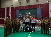 Meriahkan HJK Padang ke-356, Well of Sanora/Alfiadi Juara Turnamen Badminton Eksekutif-Legislatif