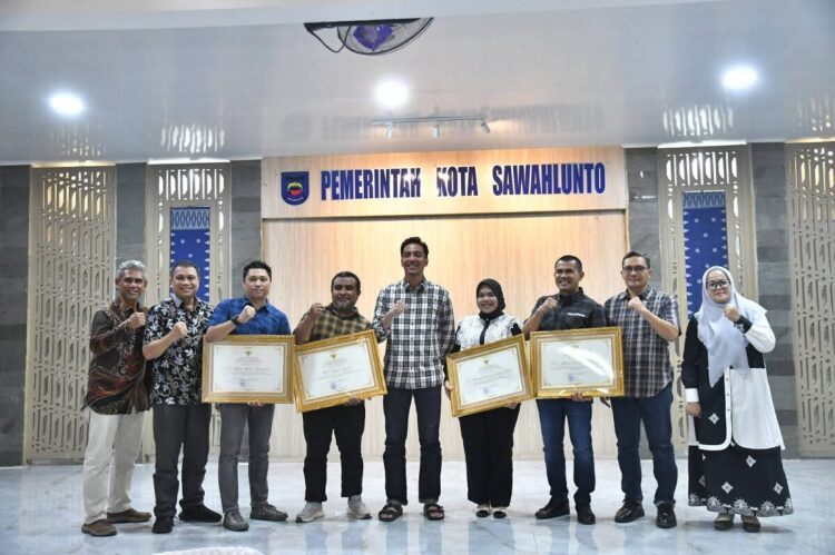 AUDIENSI— Wali Kota Sawahlunto Riyanda Putra melakukan audiensi bersama BPJS Ketenagakerjaan Cabang Solok dan sejumlah perusahaan tambang batu bara yang beroperasi di Sawahlunto.