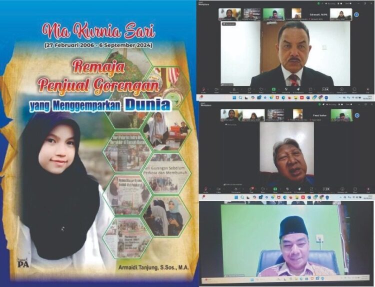 Diskusi Buku “Nia Kurnia Sari, Gadis Penjual Gorengan yang Menggemparkan Dunia”, Mengangkat Orang Kecil Menjadi Besar 1 BUKU KISAH NIA—Inilah Buku “Nia Kurnia Sari , Gadis Penjual Gorengan yang Menggemparkan Dunia”, ditulis Armaidi Tanjung.