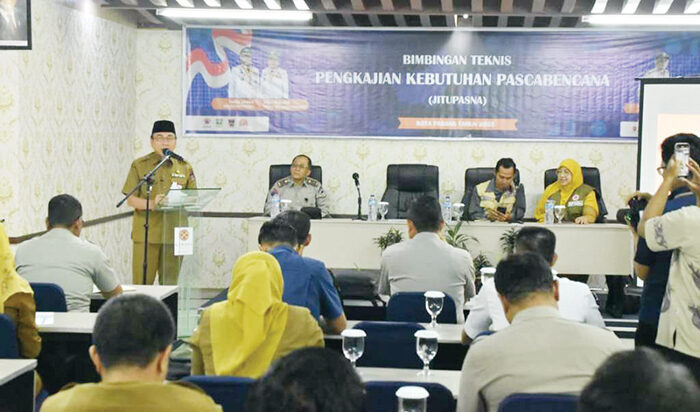 Pemko Padang Matangkan Pengkajian Kebutuhan Pascabencana 1 BIMTEK JITUPASNA— Wakil Wali Kota Padang, Maigus Nasir pada saat membuka kegiatan Bimbingan Teknis (Bimtek) Pengkajian Kebutuhan Pascabencana (Jitupasna), Selasa (2/9).