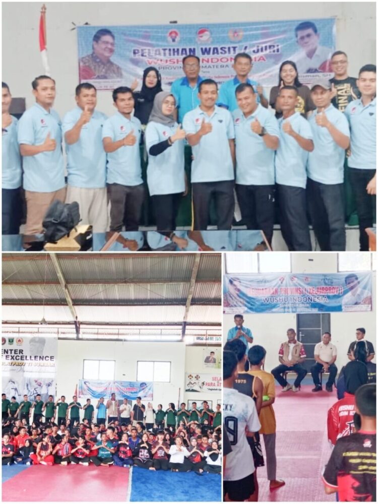 Wushu Sumbar Konsisten Tingkatkan Prestasi, Gelar Kejurprov dan Selekda hingga Peningkatan Kualitas Wasit dan Juri 1 KOMITMEN— Wushu Indonesia (WI) Provinsi Sumatera Barat terus menunjukkan komitmennya dalam meningkatkan prestasi olahraga. Di bawah kepemimpinan Yanisman, SH, WI Sumbar konsisten menggelar kegiatan pembinaan atlet sekaligus meningkatkan kualitas wasit dan juri.
